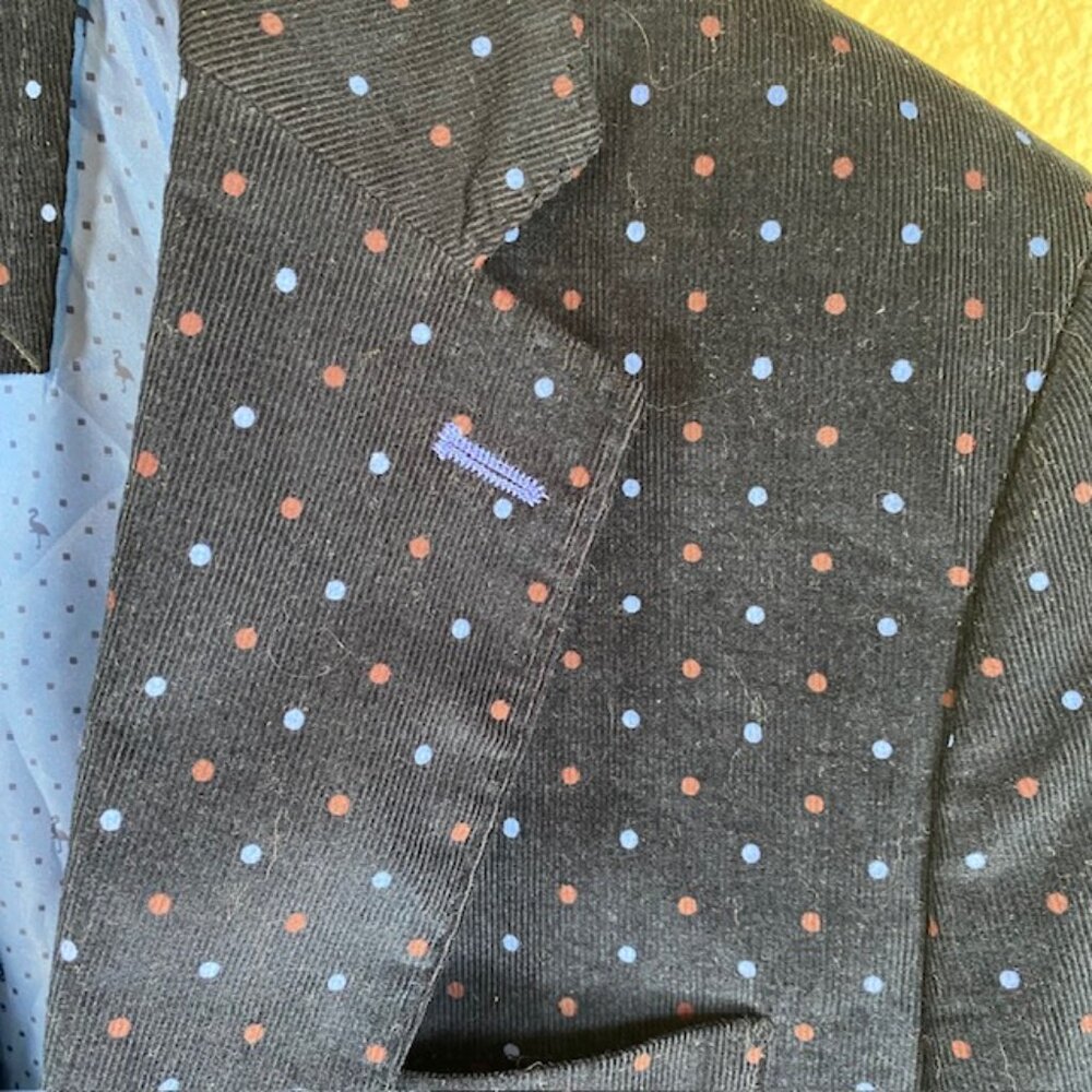 Tailorbyrd Collection Sport Jacket Men's size 40L Cotton Stylish navy blue - Picture 4 of 14